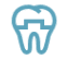 Ícone de um dente com um pino representando implantes dentários